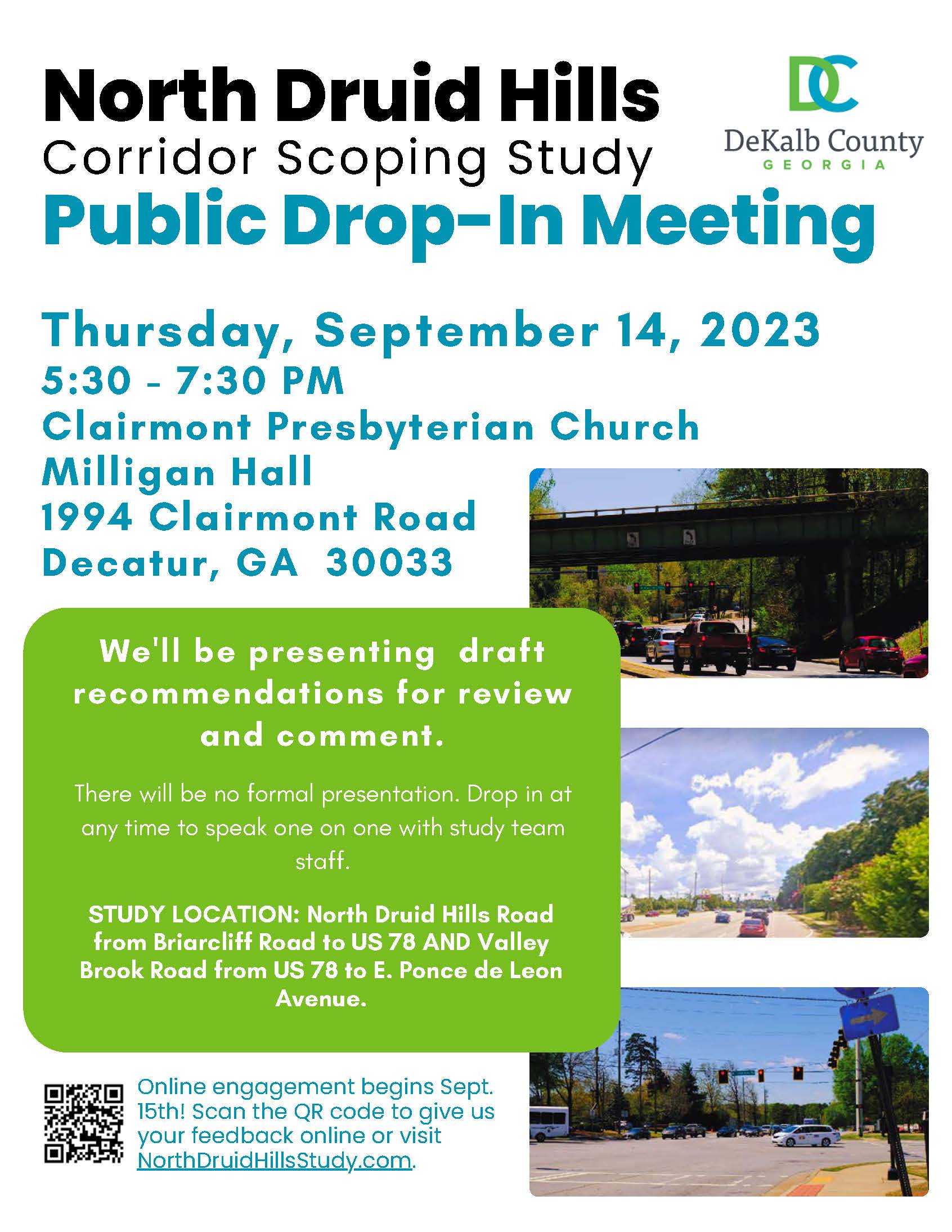 North Druid Hills Corridor Scoping Study Public Drop-In Meeting