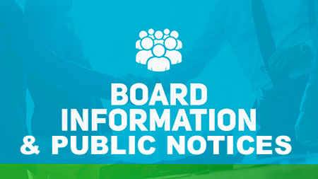 Board Information & Public Notices