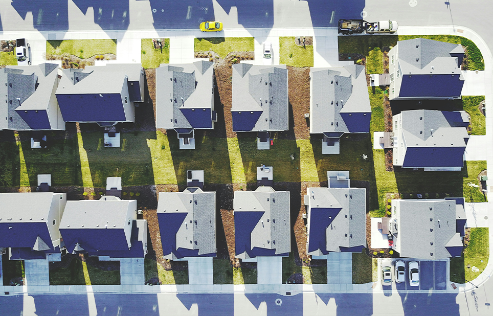 Buildings from the top view