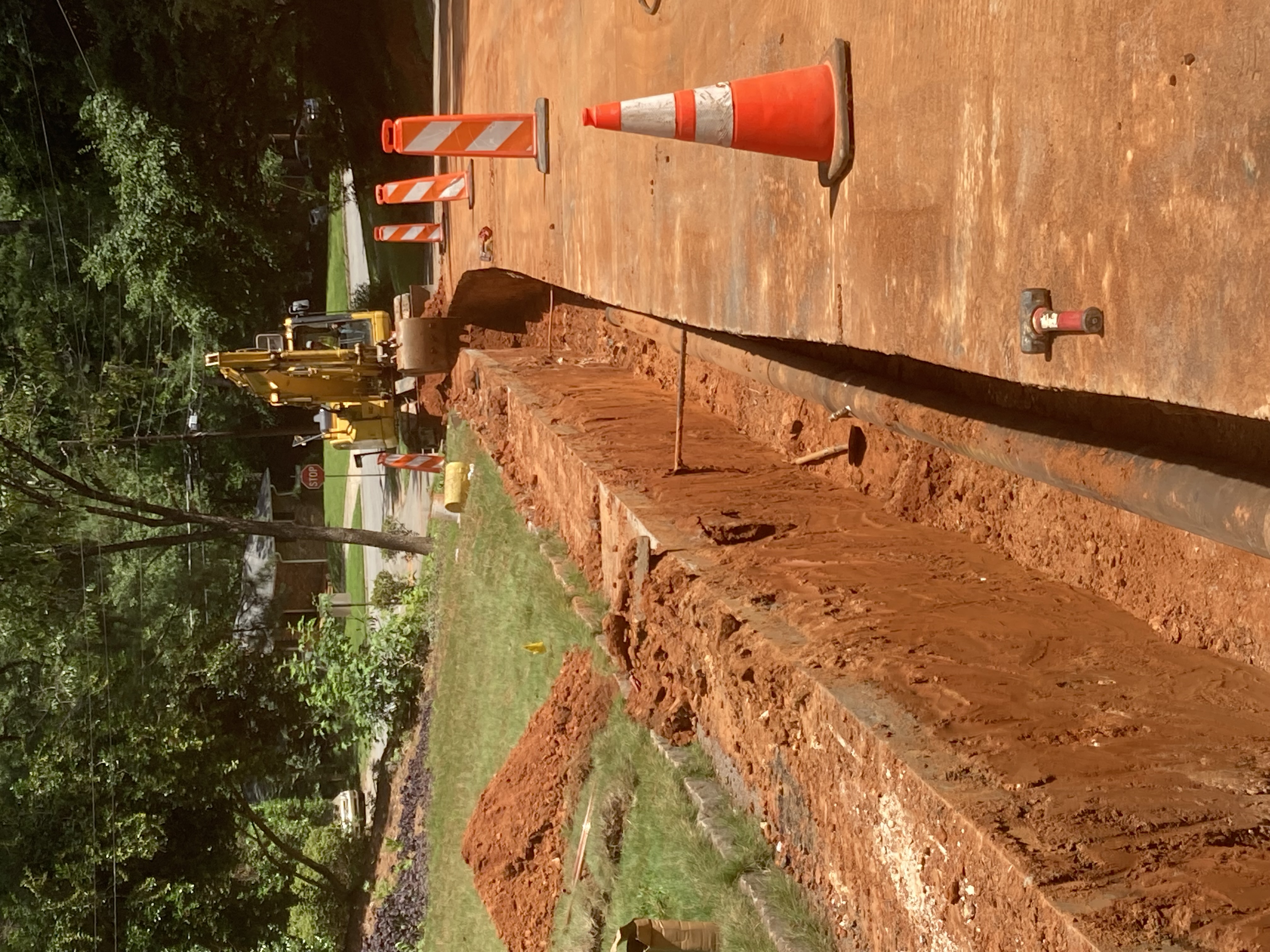 Photo of trench in Phase I