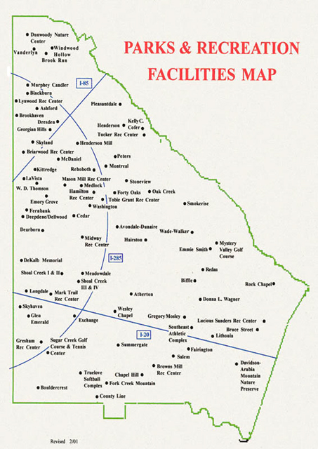 map of dekalb county ga Park Maps Dekalb County Ga map of dekalb county ga