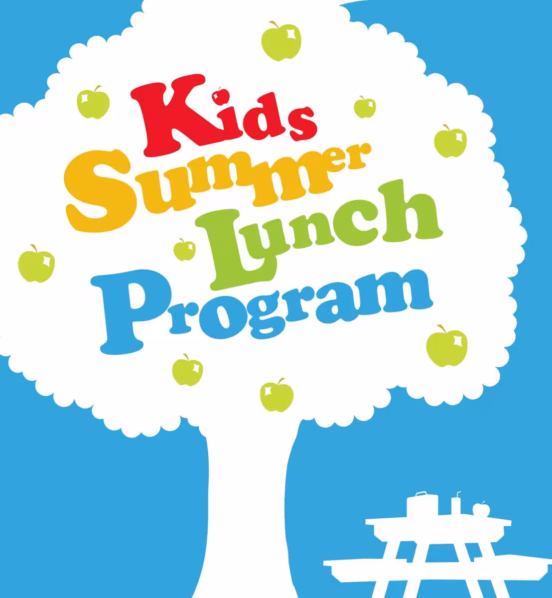 Kids Summer Lunch Program Image of a Tree and Writing Inside of a Tree