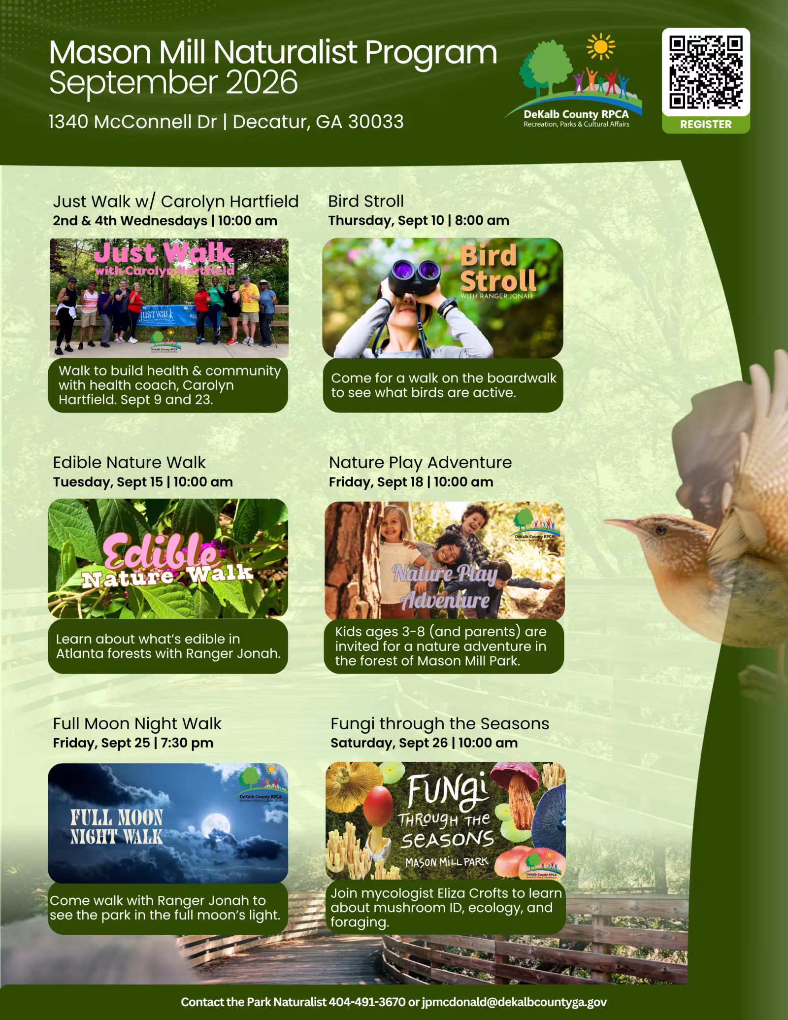 Mason Mill Program Calendar