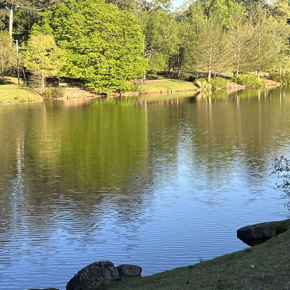 A DeKalb Park on a lake