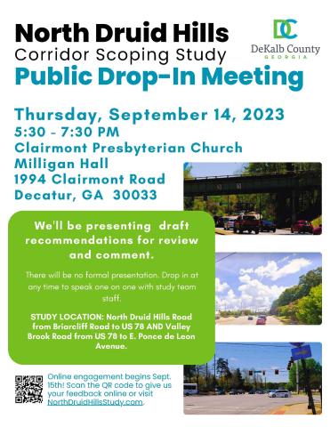 North Druid Hills Corridor Scoping Study Public Drop-In Meeting